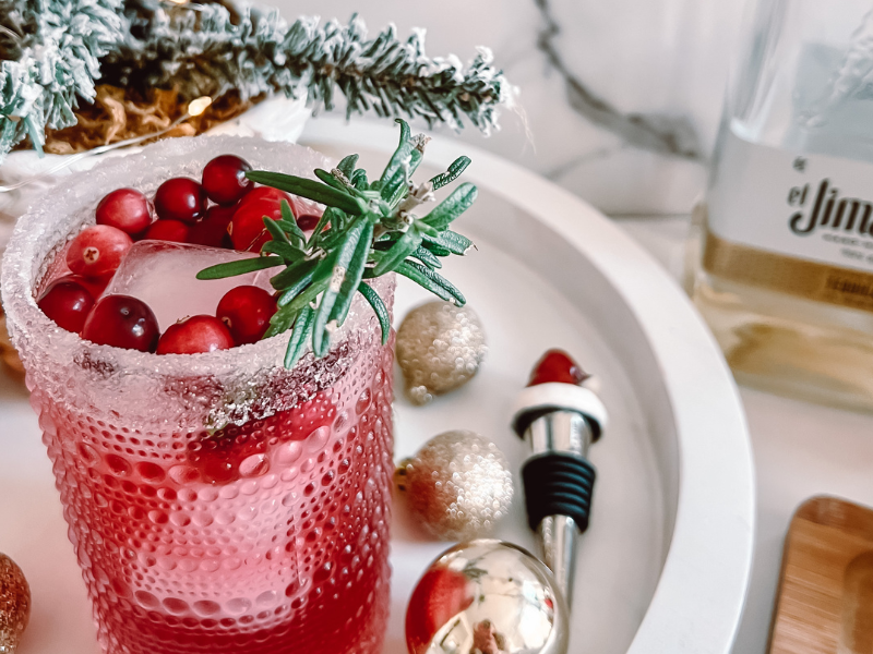 Frosted Cranberry Christmas Margarita