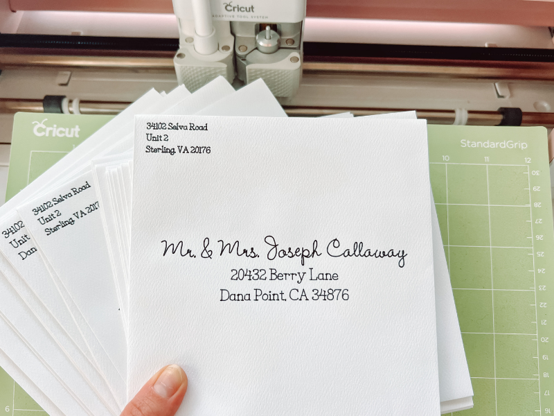 Address Envelopes with Cricut