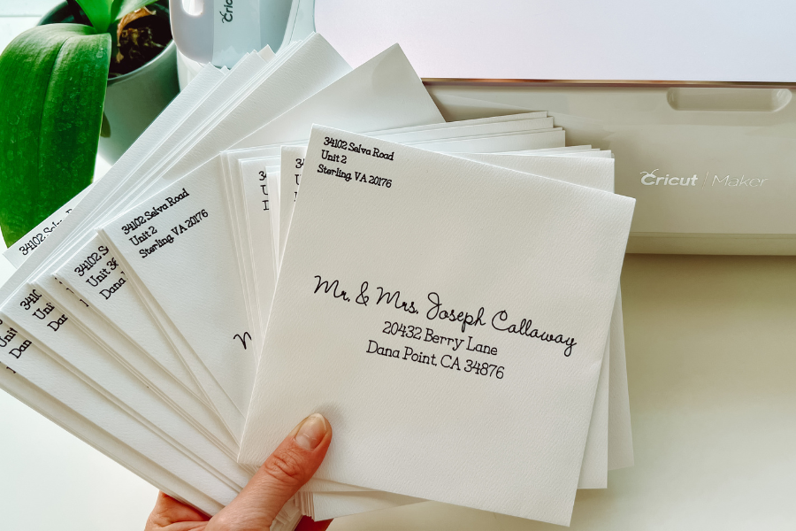 Cricut Wedding Envelopes